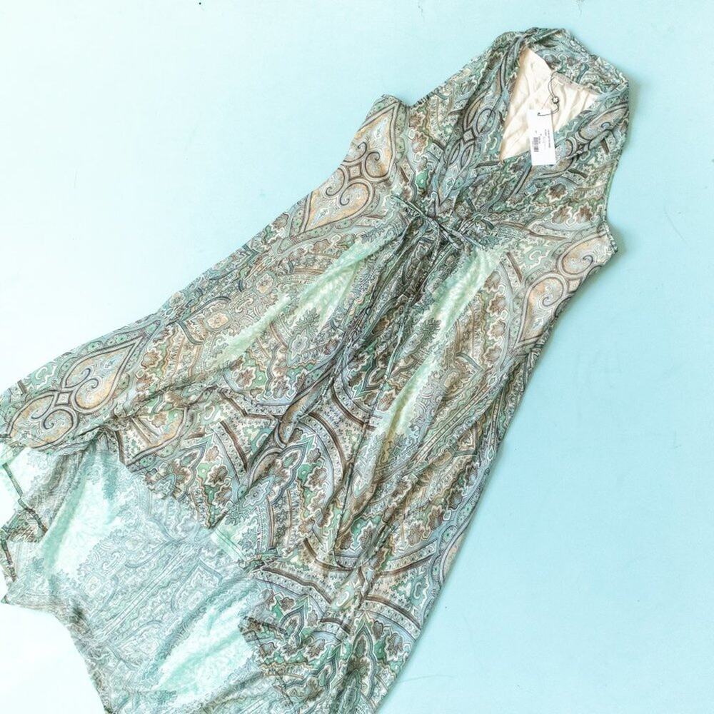 Elegant Paisley Print Dress